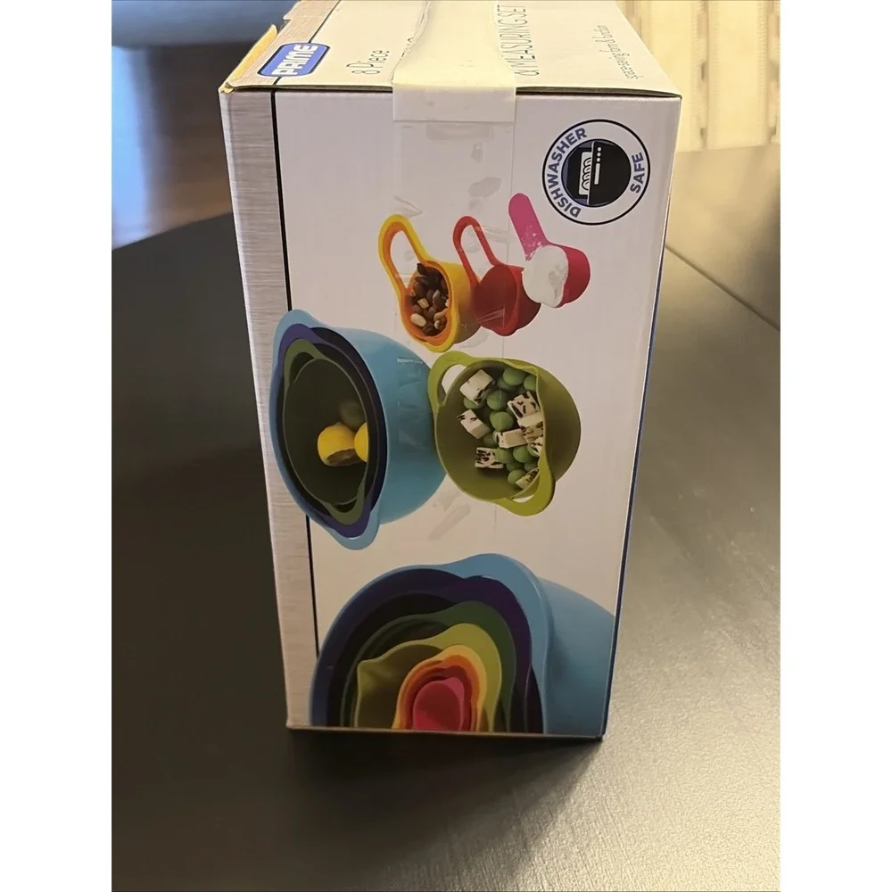 Prime Nest 8-Pc. Prep Set Multi-Color Nesting Bowl Measuring Cup + More NEW